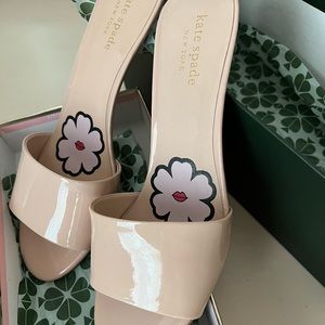 SOLD Kate Spade Beige Kitten Heels Sandals Size 7M